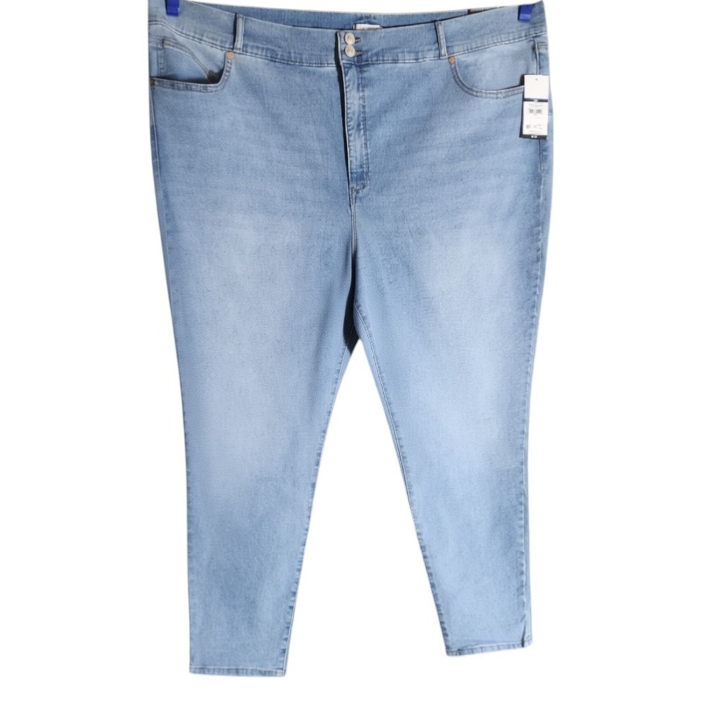 Sofia Vergara Eva Skinny Jeans Super High Rise Ankle Womens 26W Blue Denim Plus